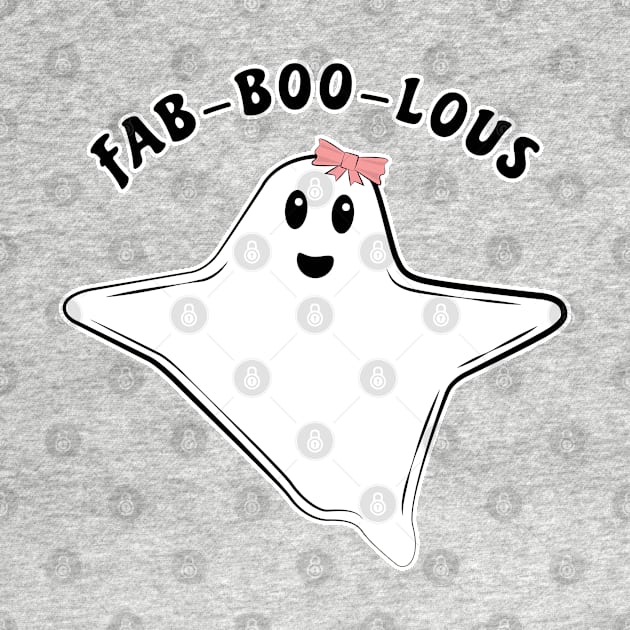 Funny Ghost Pun - Fab-boo-lous by DesignWood Atelier